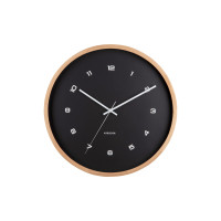 Nástenné hodiny Karlsson Grace KA5942BK (40 cm) - čierne kovové